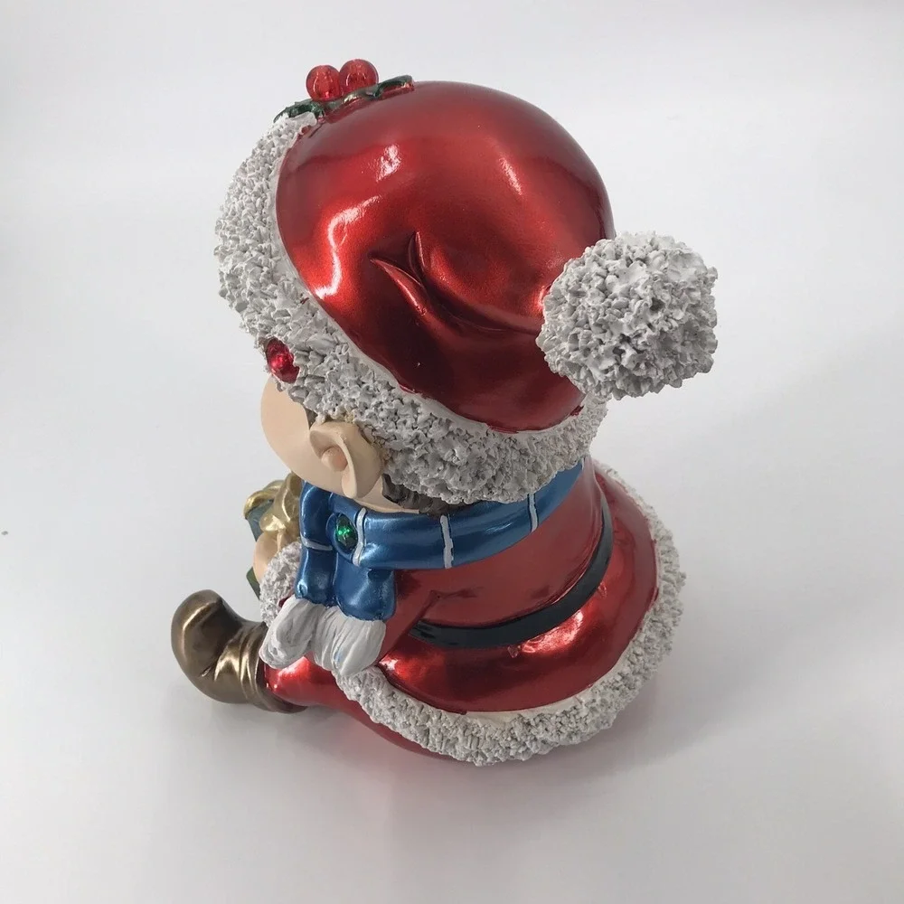 Light-Up ELF Resin W/ 12 LED Lights - 15 inches high MADE IN ITALY Quality